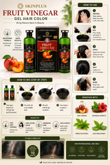 Fruit vinegar hair black colour 500ml 1+1 bottel
