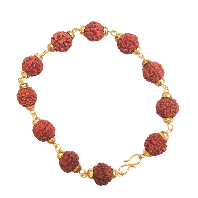 Gold-plated Rudraksha bracelets (Pack of 1)