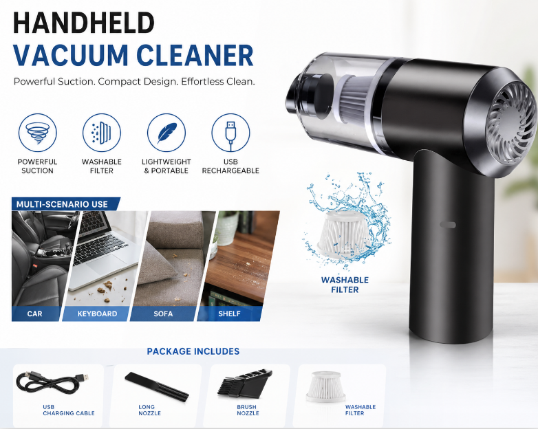 3 in 1 Car Vacuum Cleaner